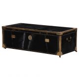 Park Lane Black Hide Trunk